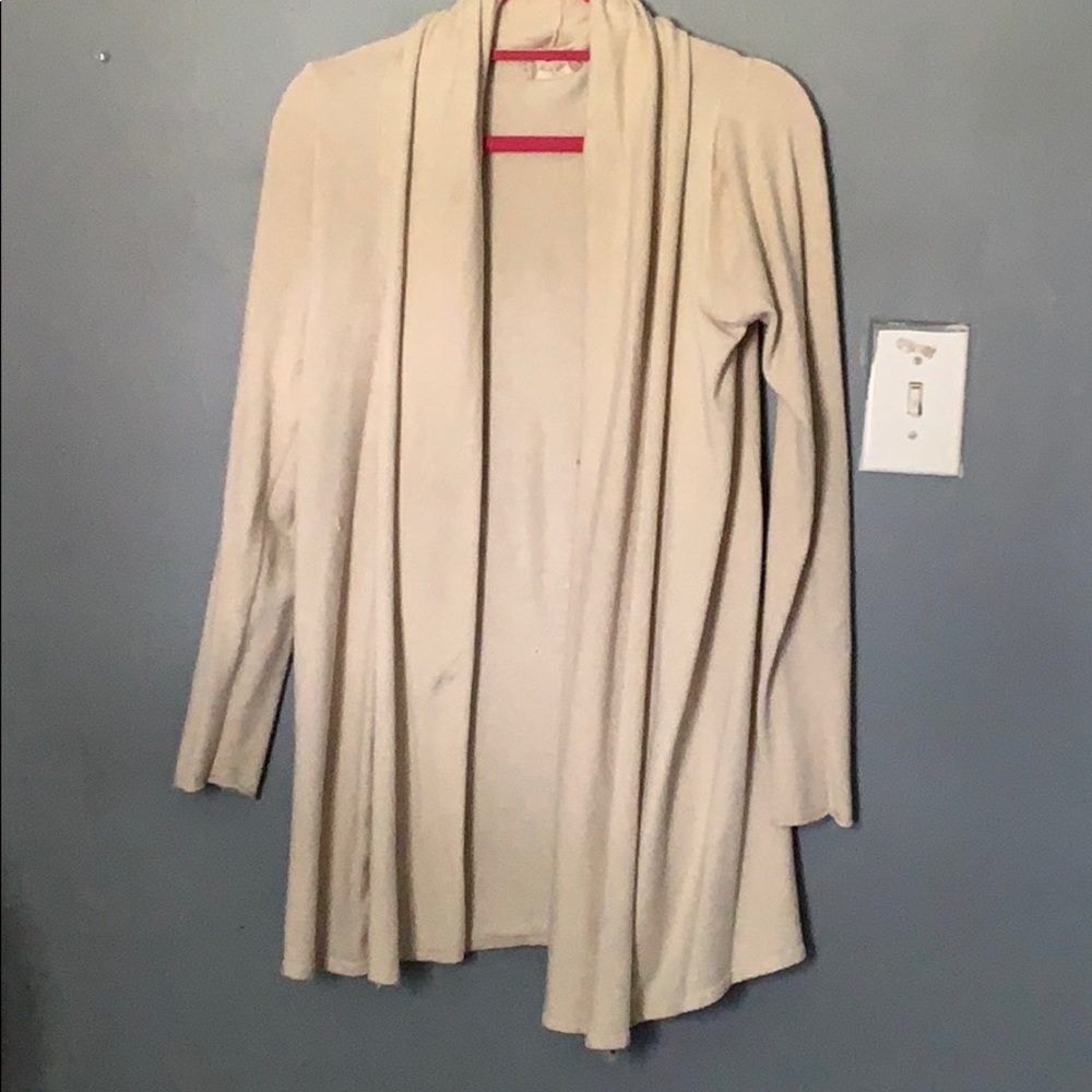 Cream long sleeve cardigan